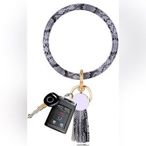 NWT Grey Python Keychain Bracelet